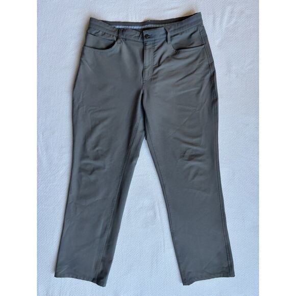 Footjoy Performance Golf Pant Flat Front 4-Way Stretch Plaid Gray Size 36x30 - Picture 1 of 10